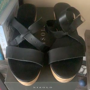 Nisolo Sarita Wooden Wedge Sandal